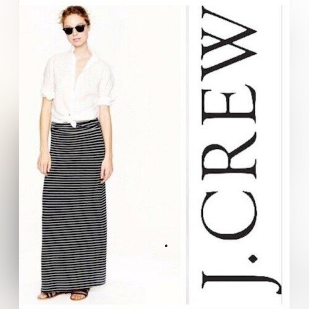 J. CREW striped maxi skirt